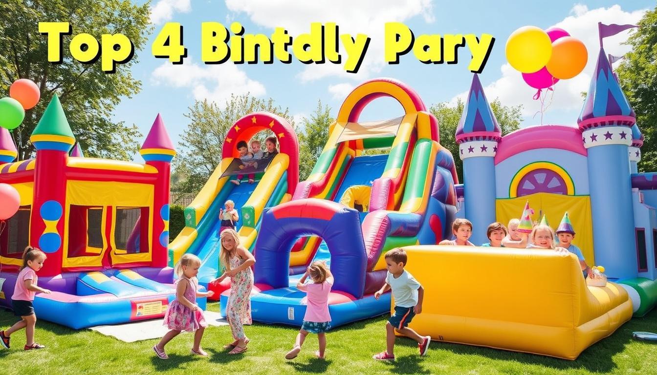 Top 4 opções de recreação inflável para aniversários infantis